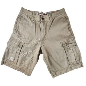 Levi Strauss Signature Authentics Mens Cargo Shorts Tan Khaki Size 30